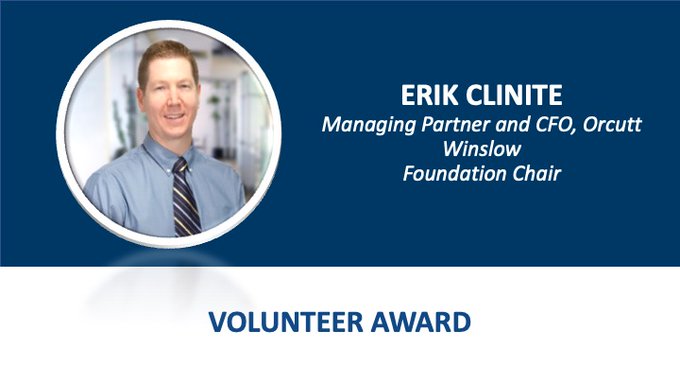 Volunteer Award: Erik Clinite, managing partner and chief financial officer at Orcutt Winslow, an inaugural member and current chair of the Board of the Foundation for the College System of Tennessee.